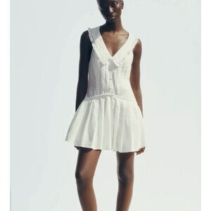 Zara Cream Textured Dress